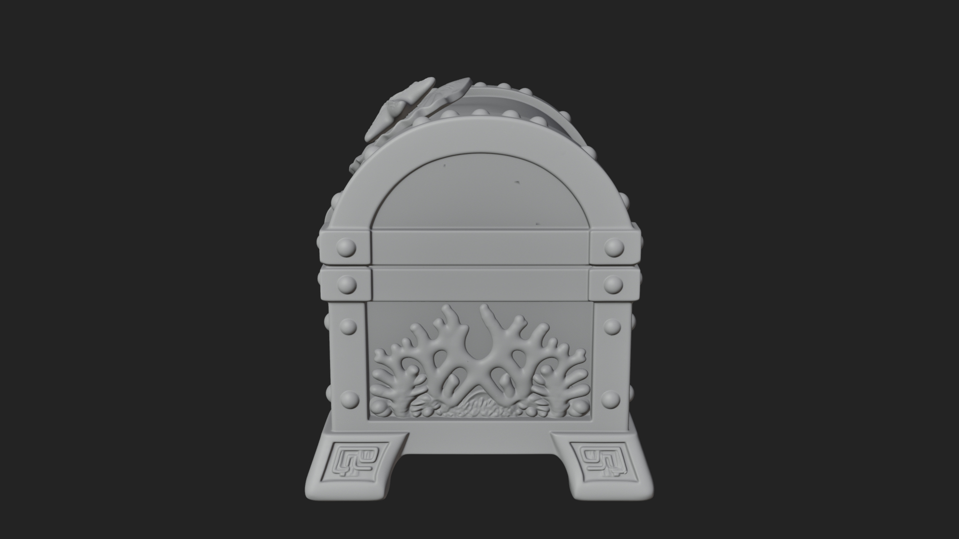 Coral Sea Treasure Chest Model Design 3 3D Print Model 3D Model