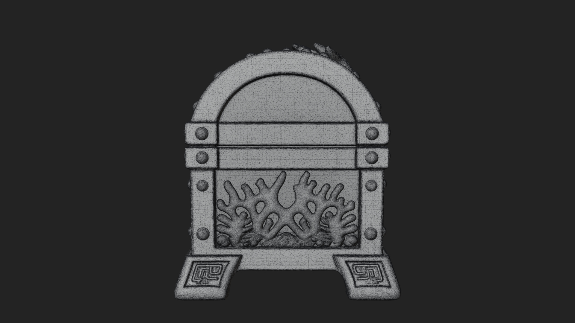 Coral Sea Treasure Chest Model Design 3 3D Print Model 3D Model