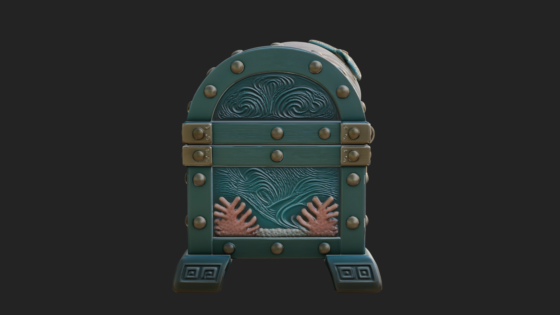 Coral Sea Treasure Chest Model Design 4 3D Print Model 3D Model