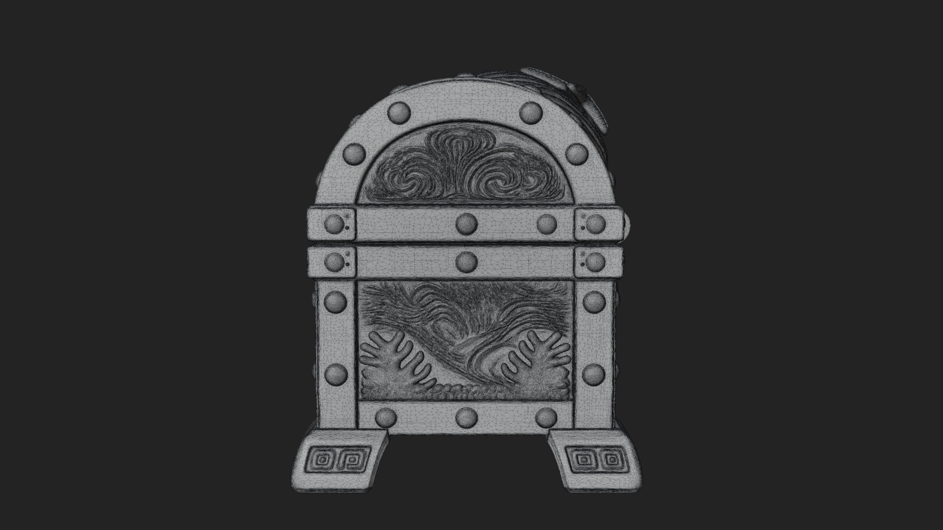 Coral Sea Treasure Chest Model Design 4 3D Print Model 3D Model