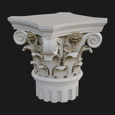 Corinthian Column Capital Model Design 14 3D Print Model