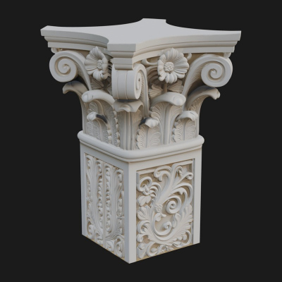 Corinthian Column Capital Model Design 15 3D Print Model