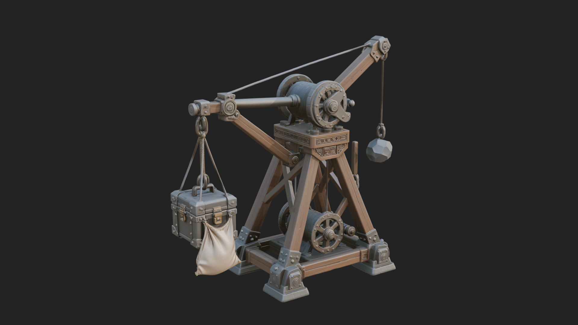 Counterweight Trebuchet Model Design 1 3D Print Model 3D Model