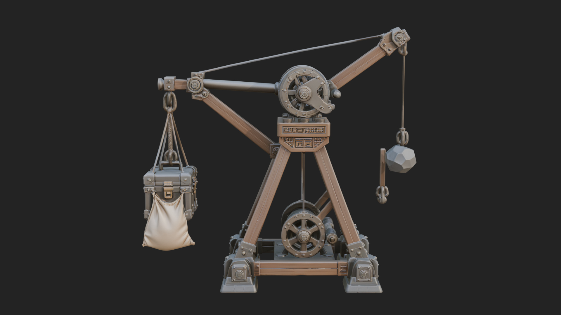 Counterweight Trebuchet Model Design 1 3D Print Model 3D Model