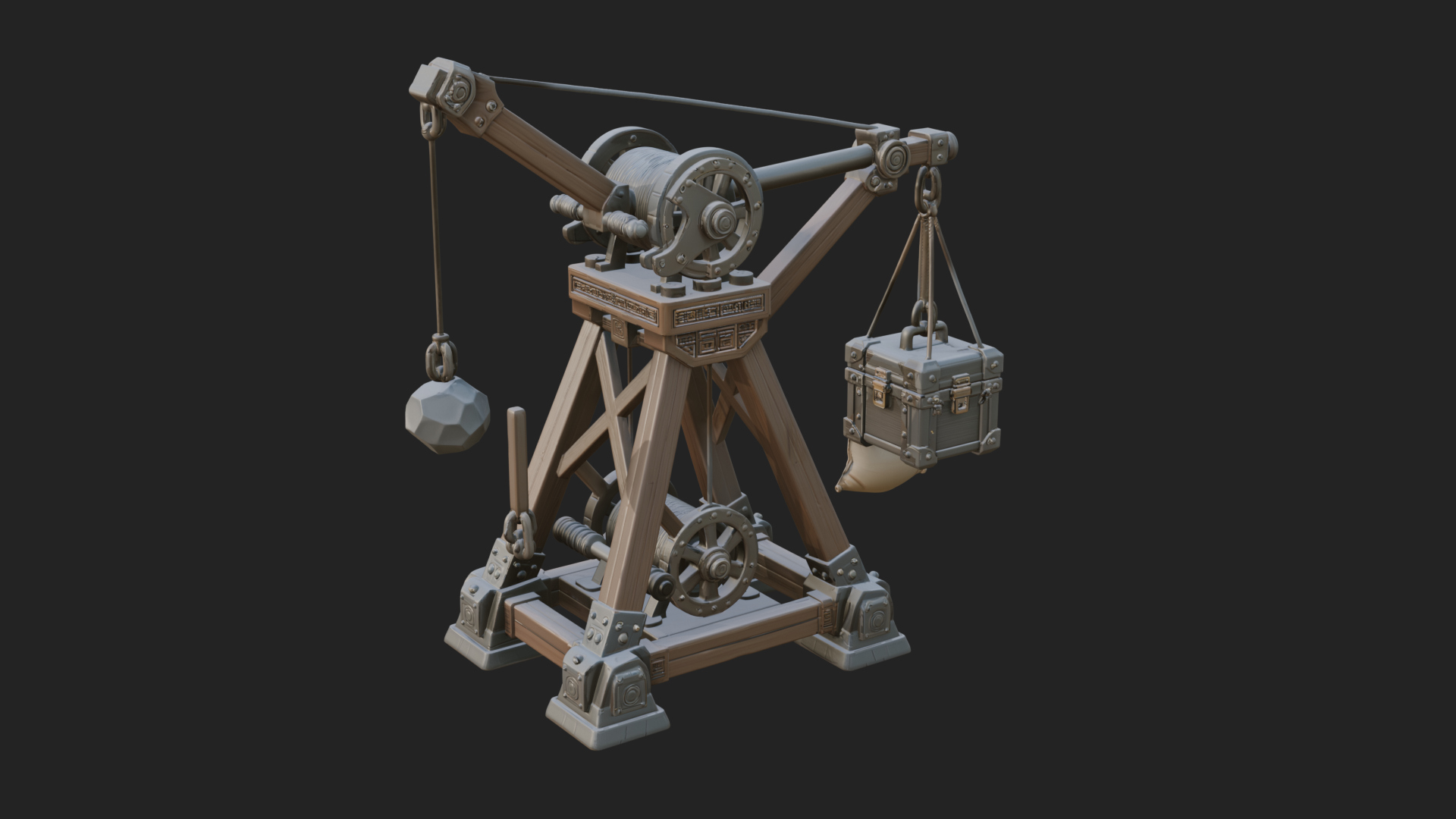 Counterweight Trebuchet Model Design 1 3D Print Model 3D Model