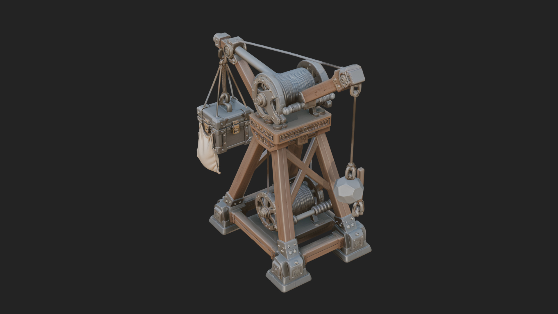 Counterweight Trebuchet Model Design 1 3D Print Model 3D Model