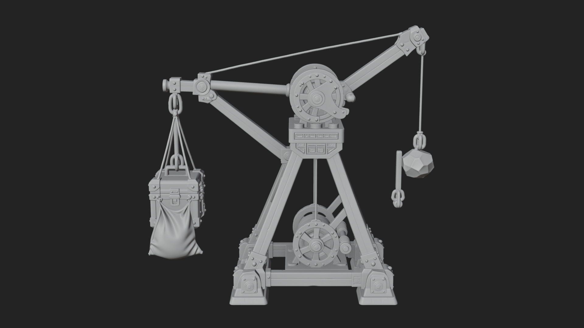 Counterweight Trebuchet Model Design 1 3D Print Model 3D Model