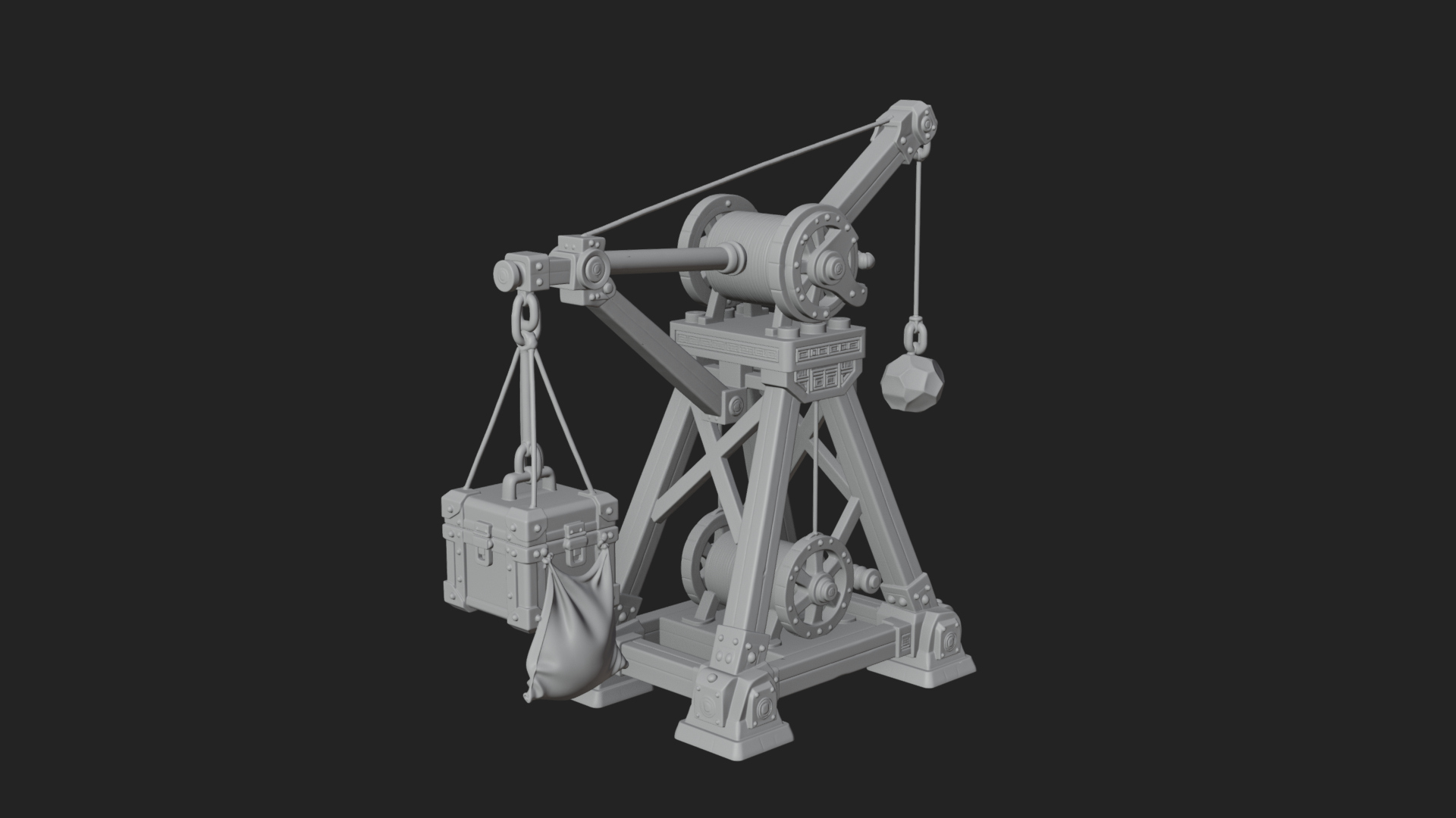 Counterweight Trebuchet Model Design 1 3D Print Model 3D Model
