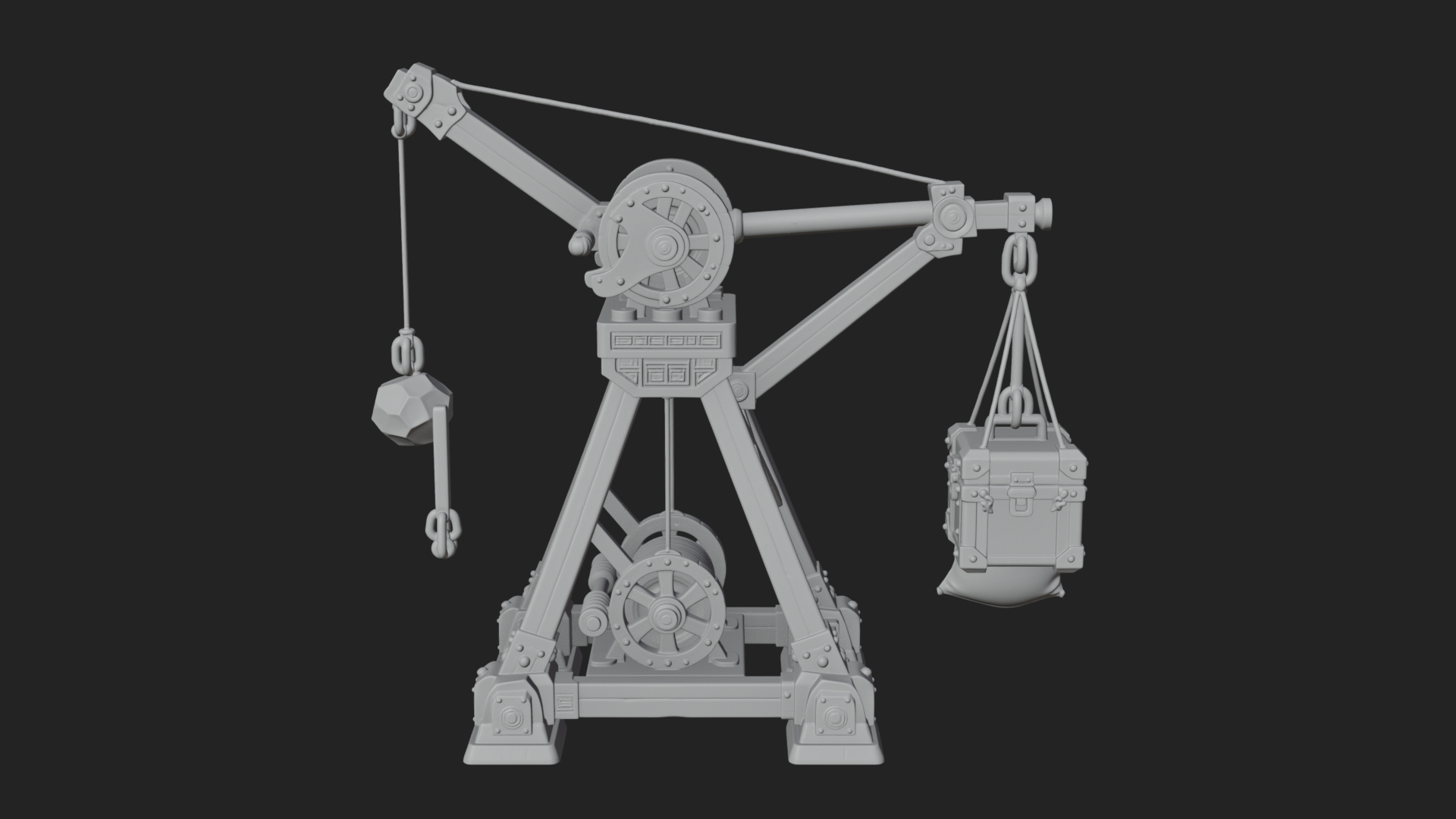 Counterweight Trebuchet Model Design 1 3D Print Model 3D Model