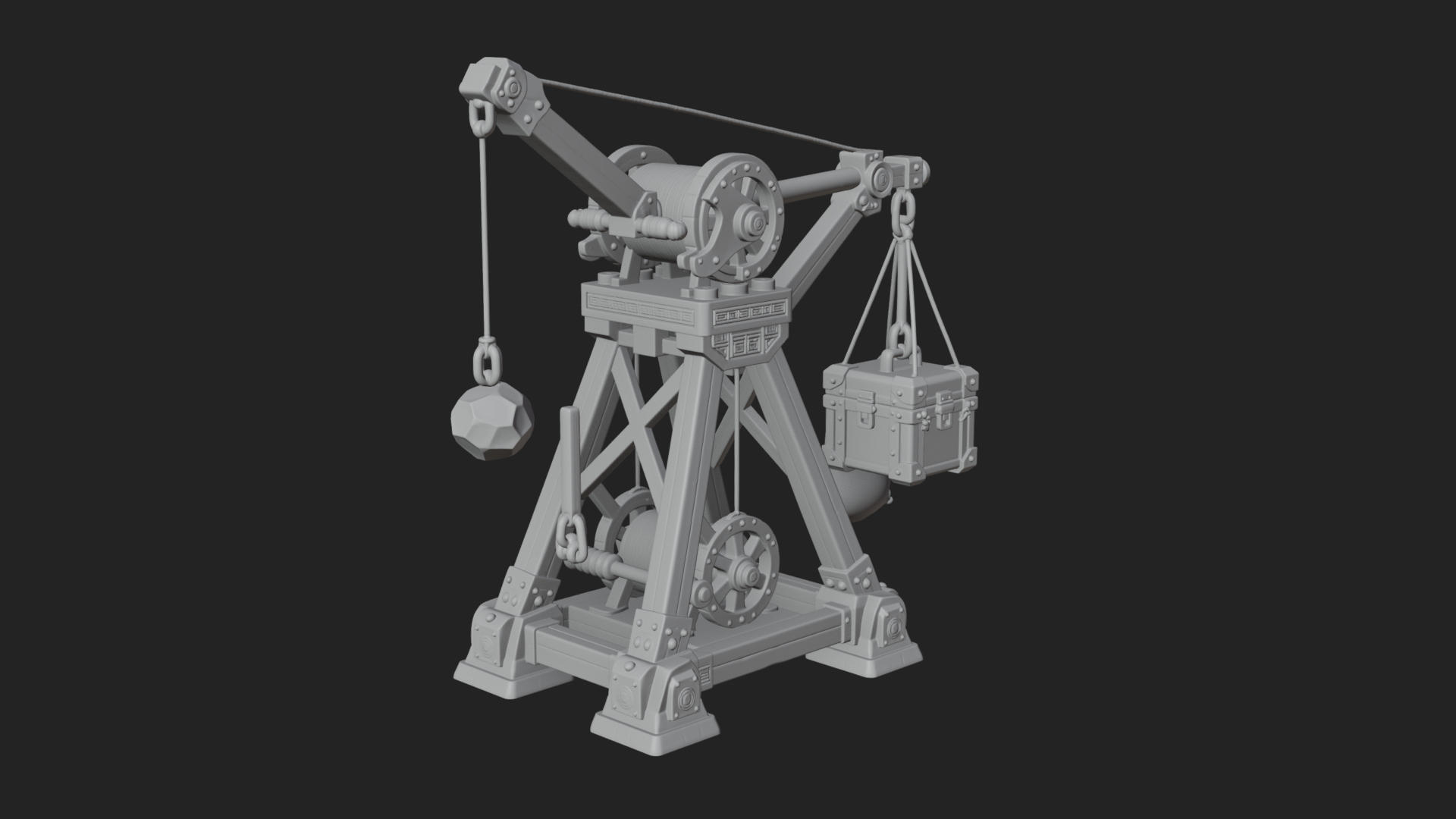 Counterweight Trebuchet Model Design 1 3D Print Model 3D Model