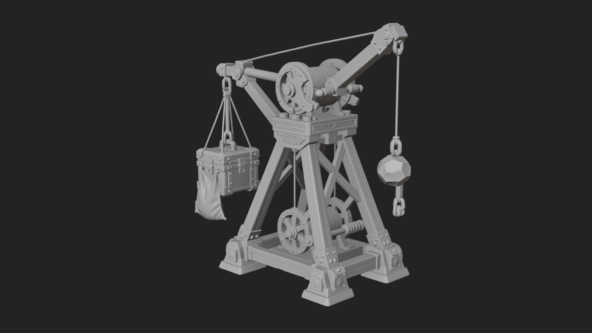 Counterweight Trebuchet Model Design 1 3D Print Model 3D Model