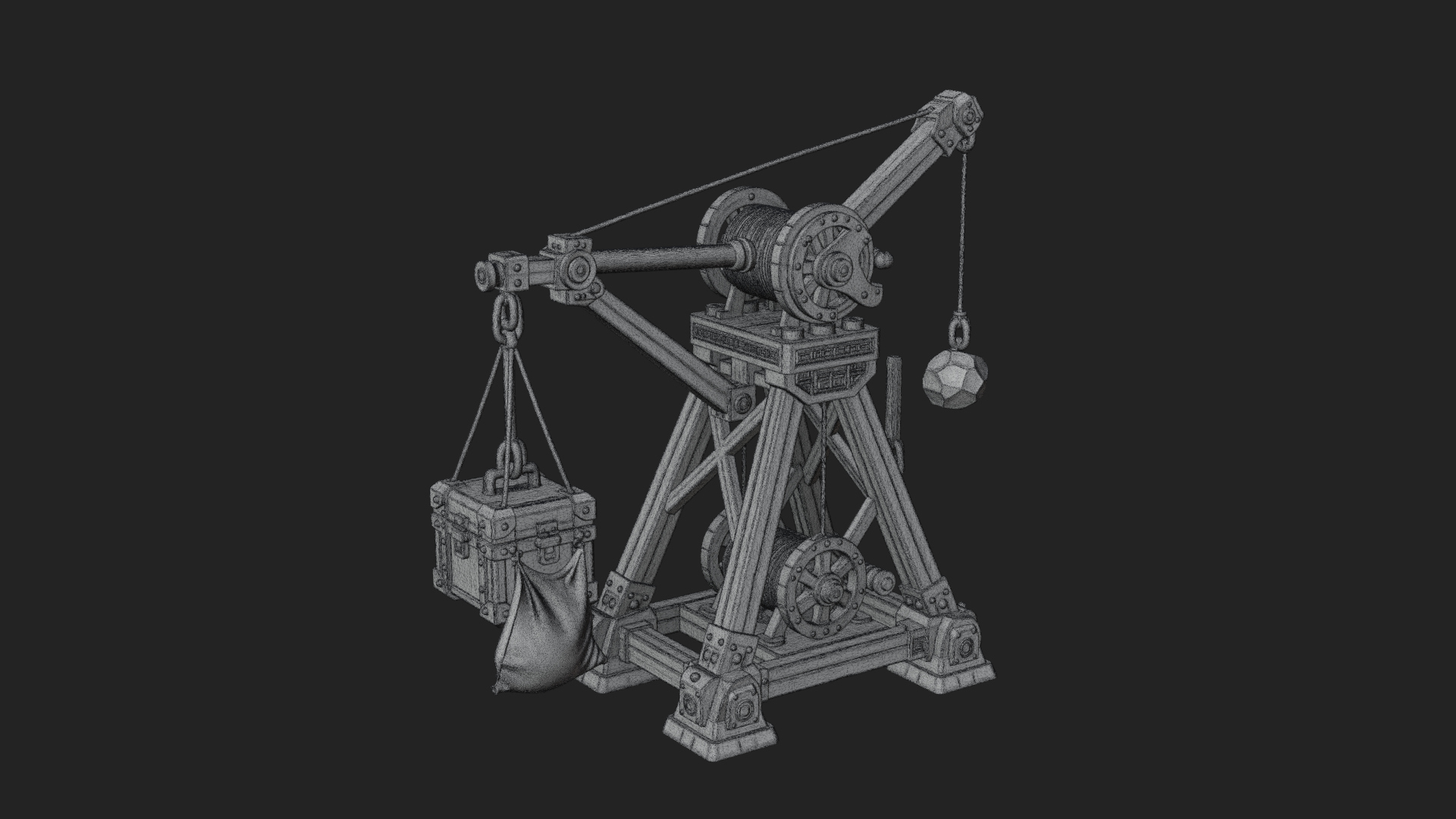 Counterweight Trebuchet Model Design 1 3D Print Model 3D Model