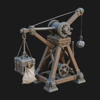 Counterweight Trebuchet Model Design 1 3D Print Model