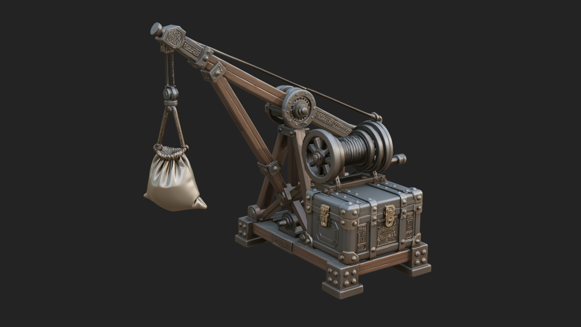 Counterweight Trebuchet Model Design 2 3D Print Model 3D Model