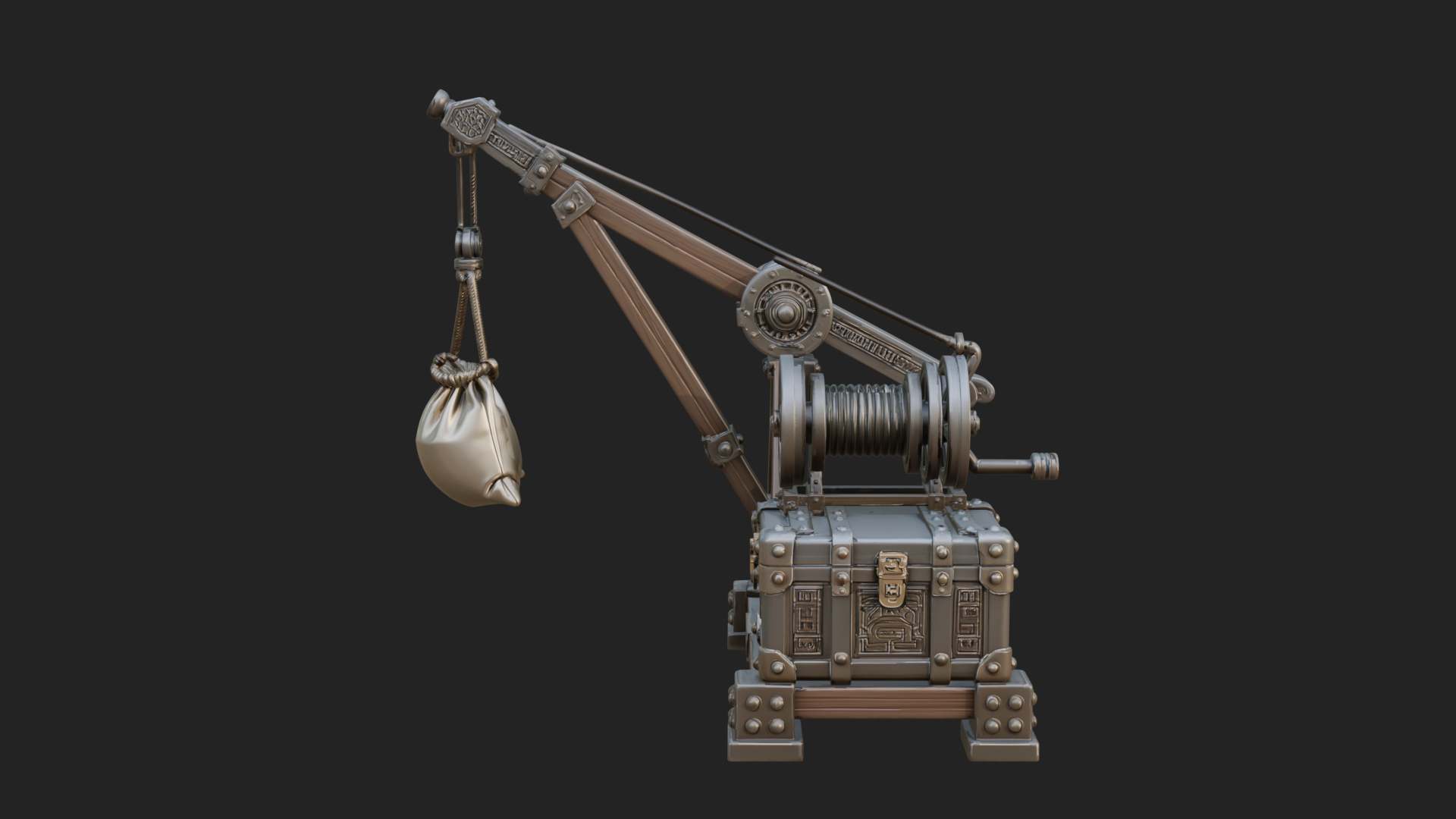 Counterweight Trebuchet Model Design 2 3D Print Model 3D Model