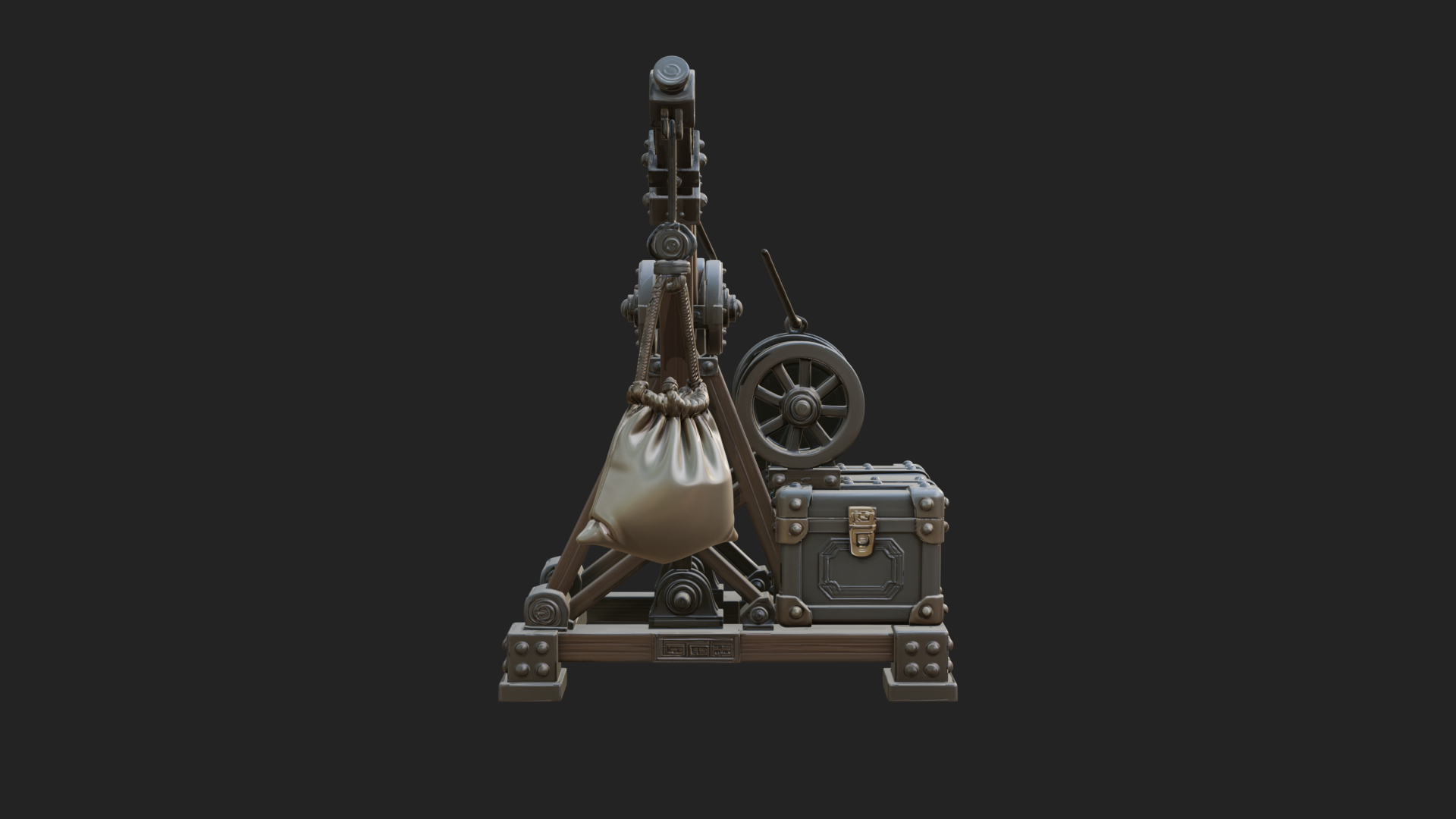 Counterweight Trebuchet Model Design 2 3D Print Model 3D Model