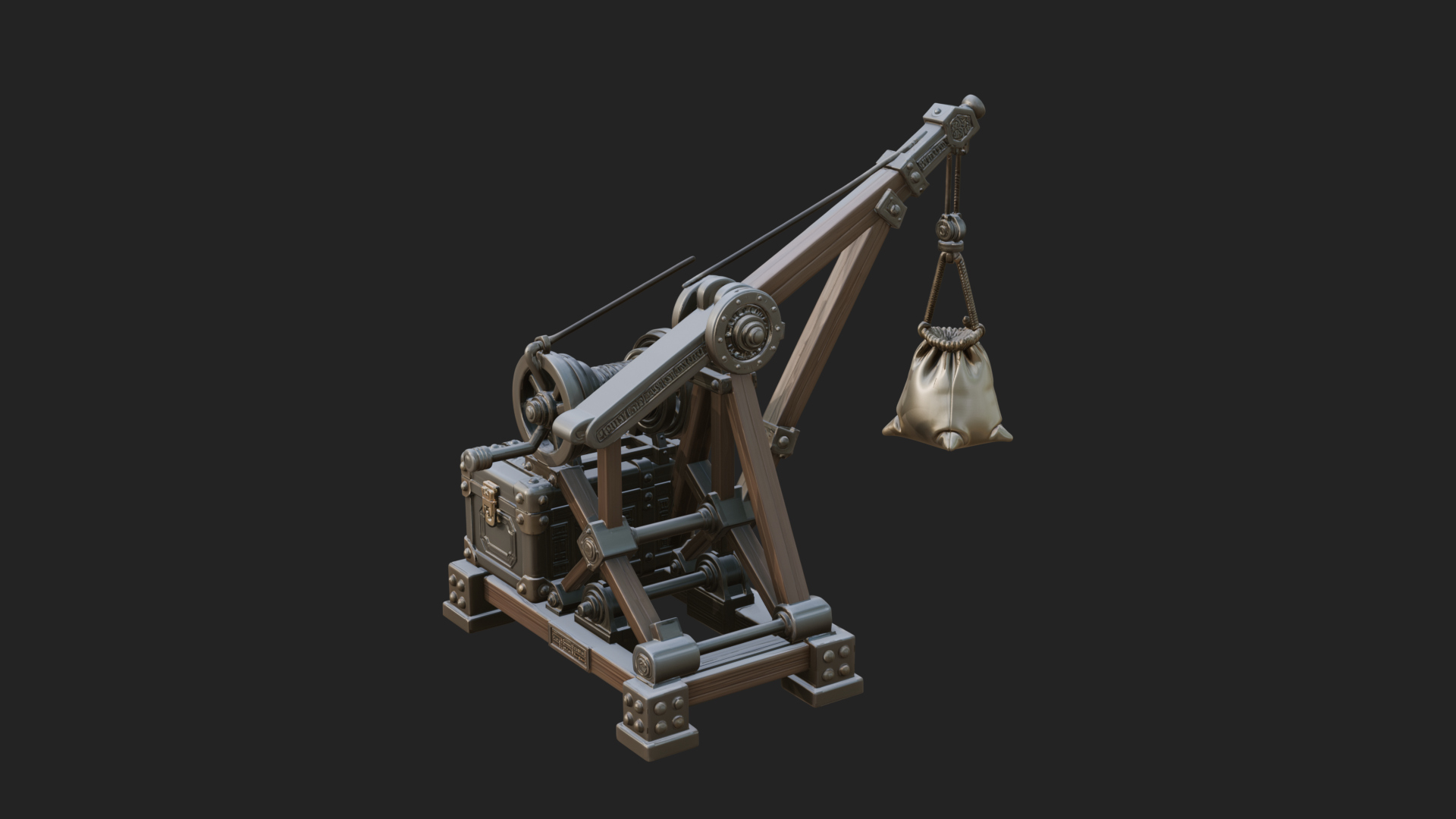 Counterweight Trebuchet Model Design 2 3D Print Model 3D Model