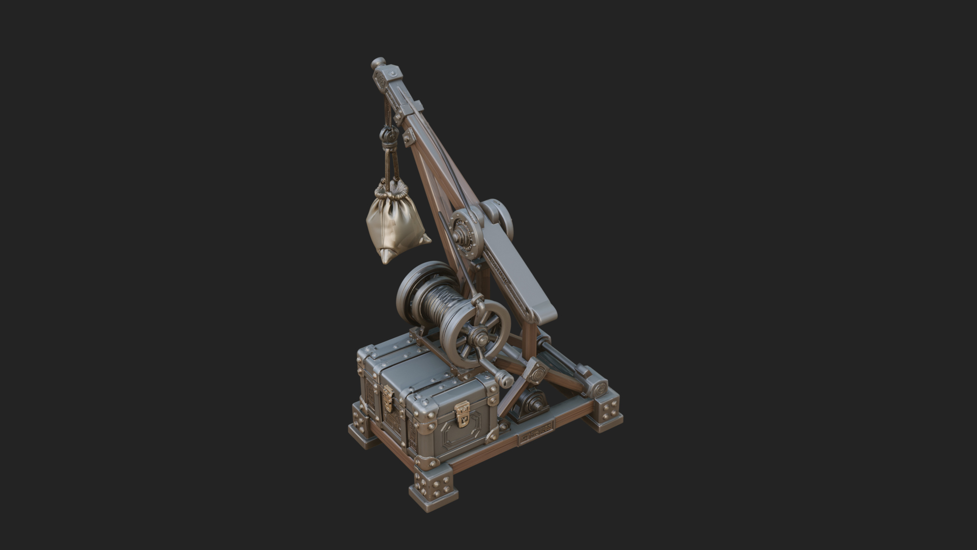 Counterweight Trebuchet Model Design 2 3D Print Model 3D Model