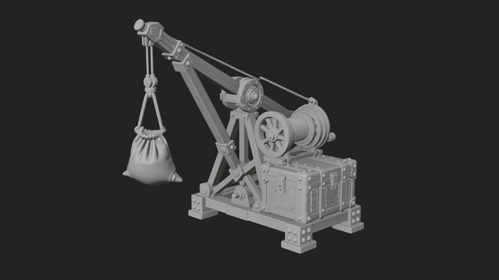 Counterweight Trebuchet Model Design 2 3D Print Model 3D Model