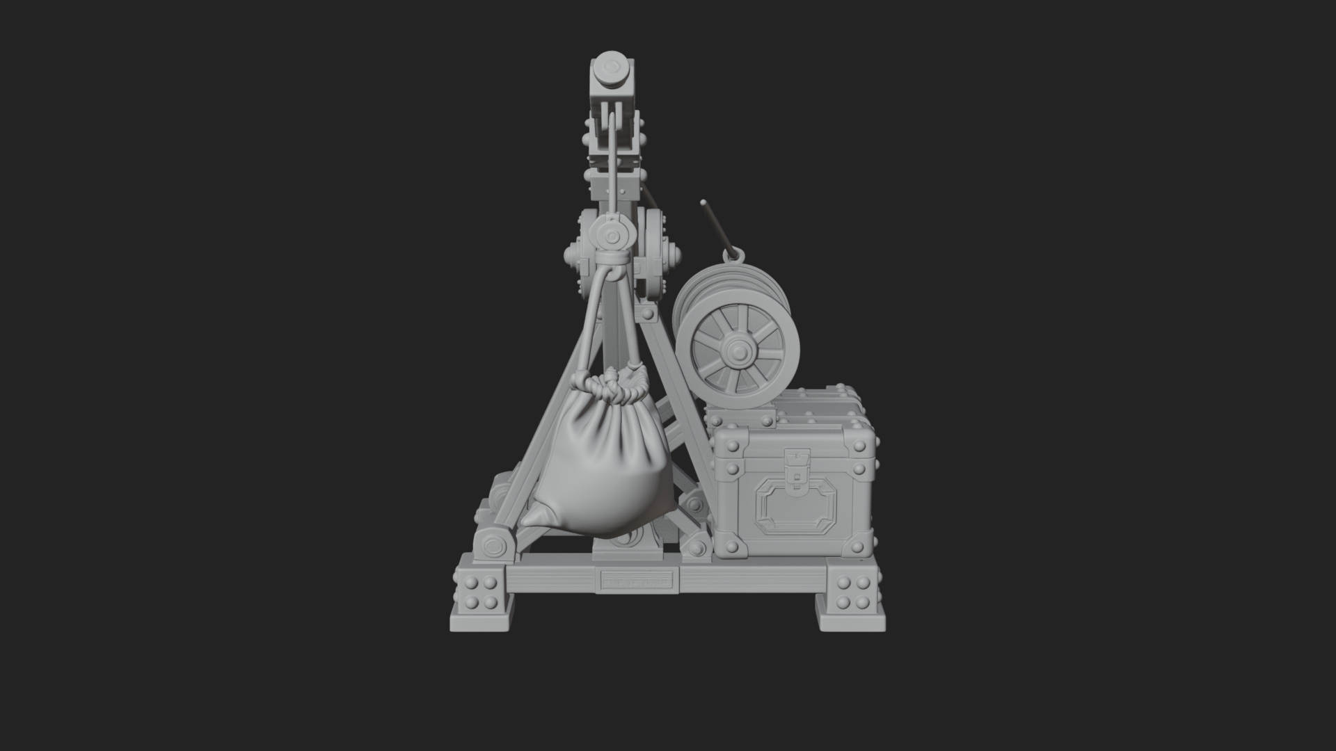 Counterweight Trebuchet Model Design 2 3D Print Model 3D Model