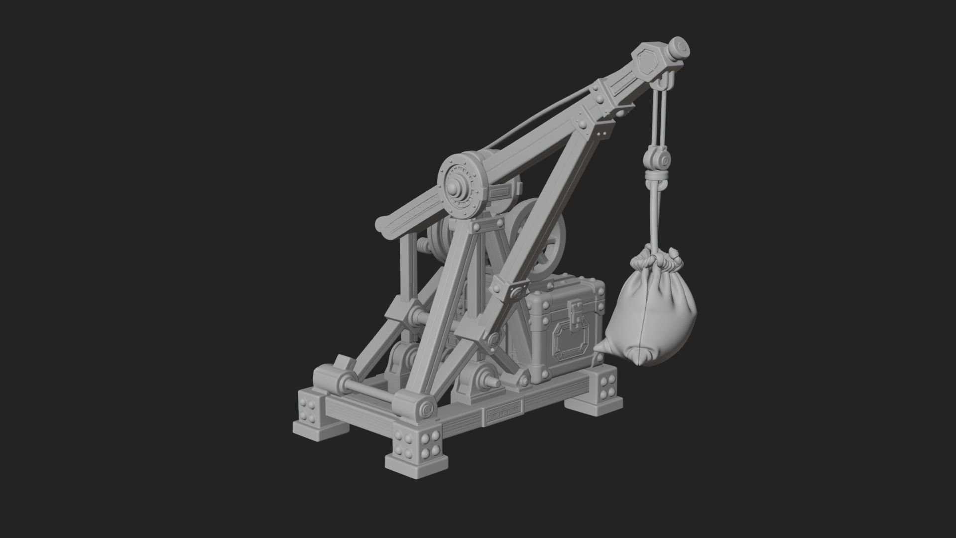 Counterweight Trebuchet Model Design 2 3D Print Model 3D Model