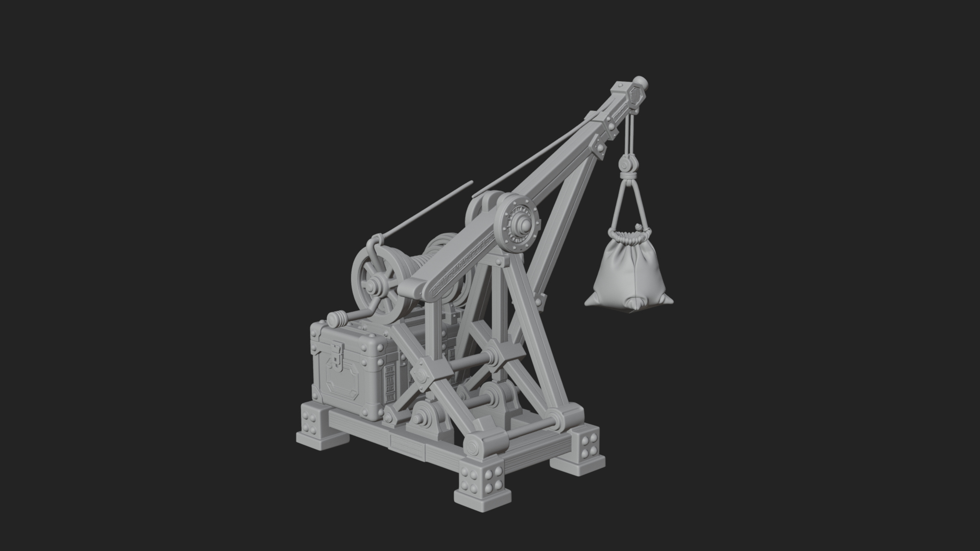 Counterweight Trebuchet Model Design 2 3D Print Model 3D Model