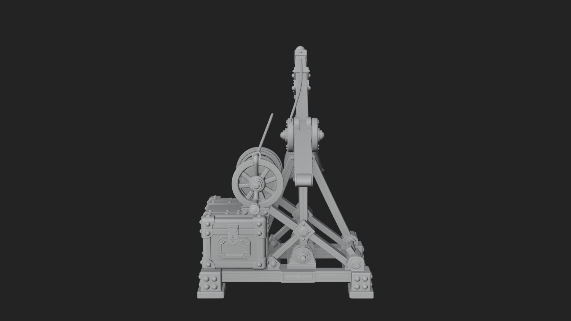 Counterweight Trebuchet Model Design 2 3D Print Model 3D Model