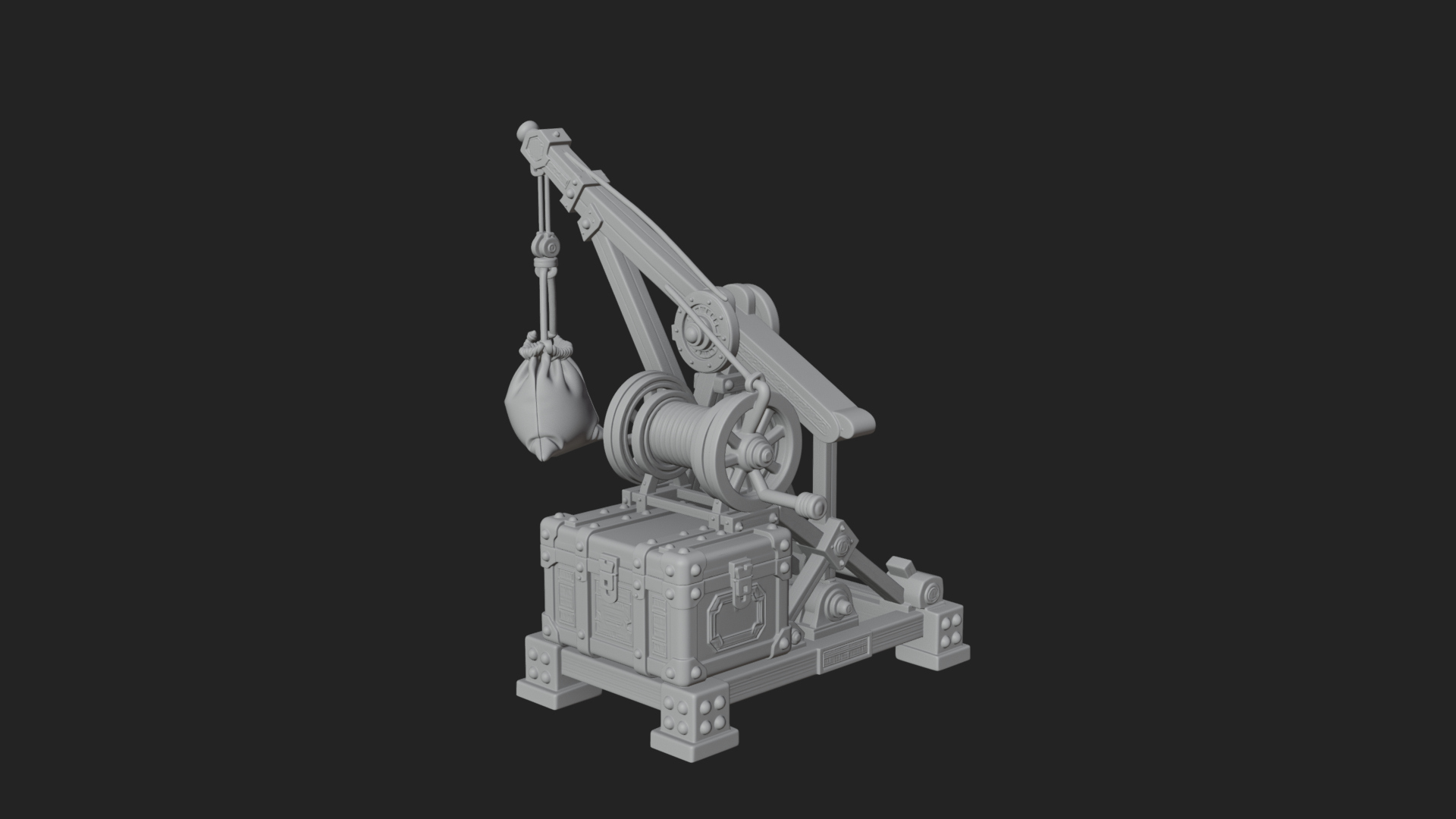 Counterweight Trebuchet Model Design 2 3D Print Model 3D Model