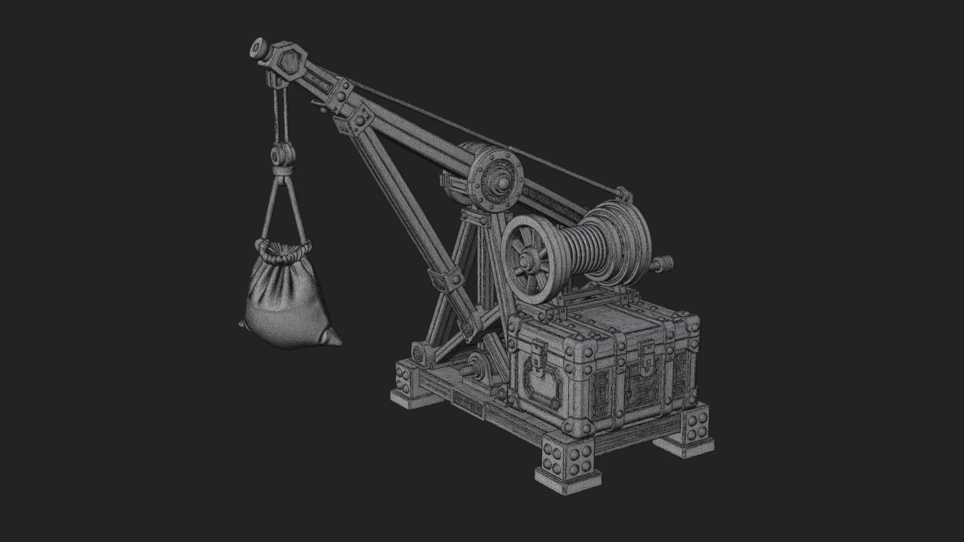 Counterweight Trebuchet Model Design 2 3D Print Model 3D Model