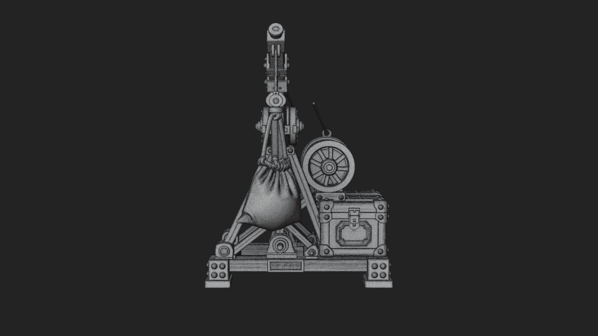 Counterweight Trebuchet Model Design 2 3D Print Model 3D Model