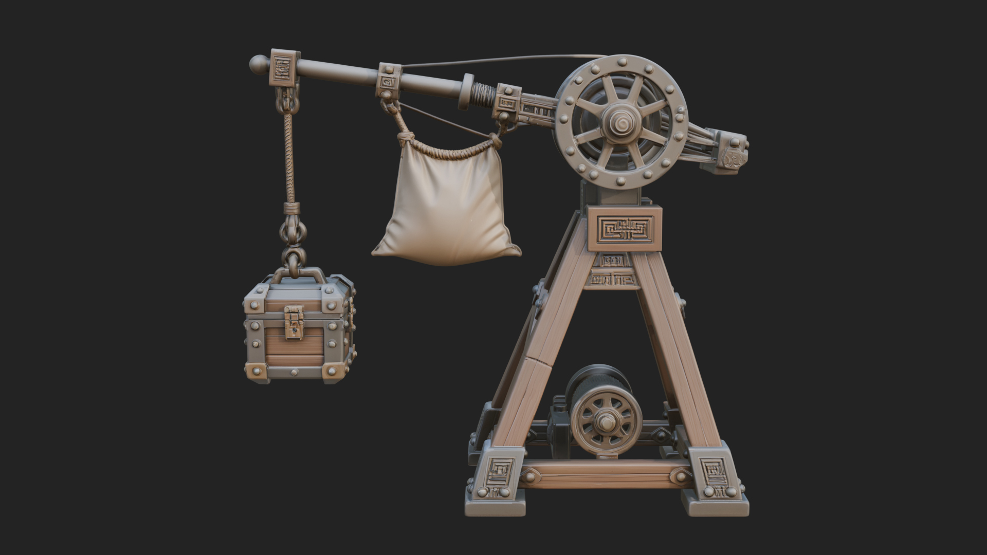 Counterweight Trebuchet Model Design 3 3D Print Model 3D Model