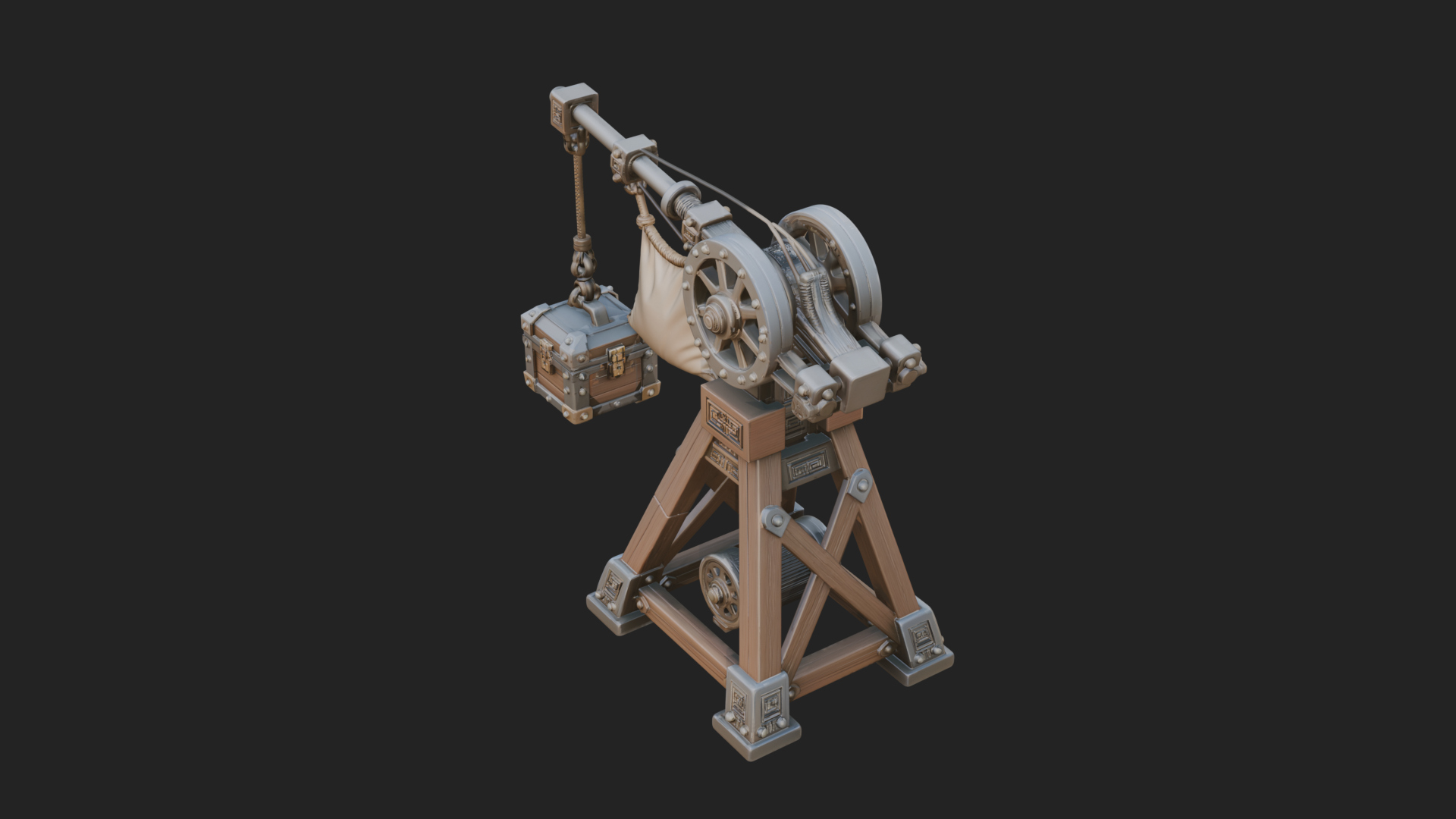 Counterweight Trebuchet Model Design 3 3D Print Model 3D Model