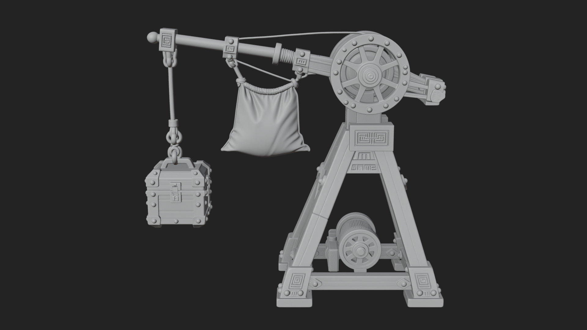 Counterweight Trebuchet Model Design 3 3D Print Model 3D Model