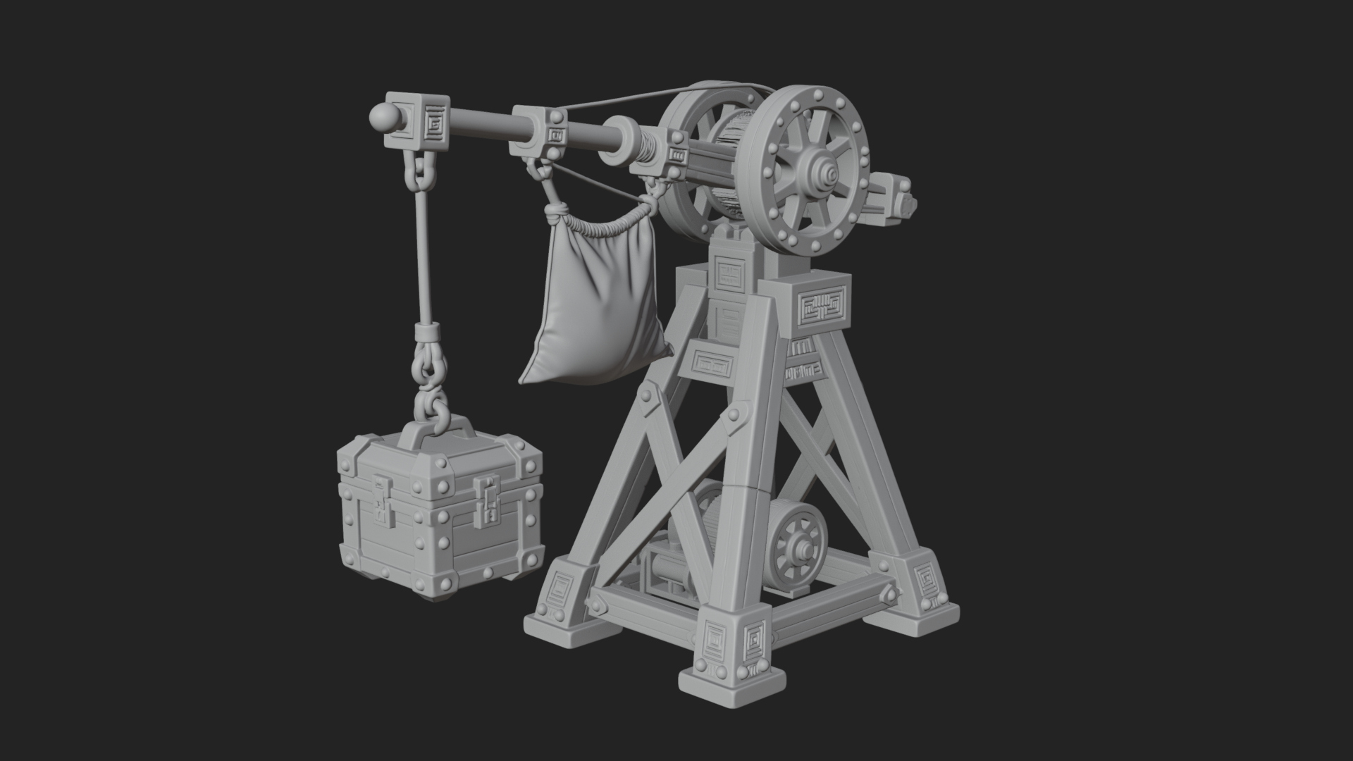 Counterweight Trebuchet Model Design 3 3D Print Model 3D Model
