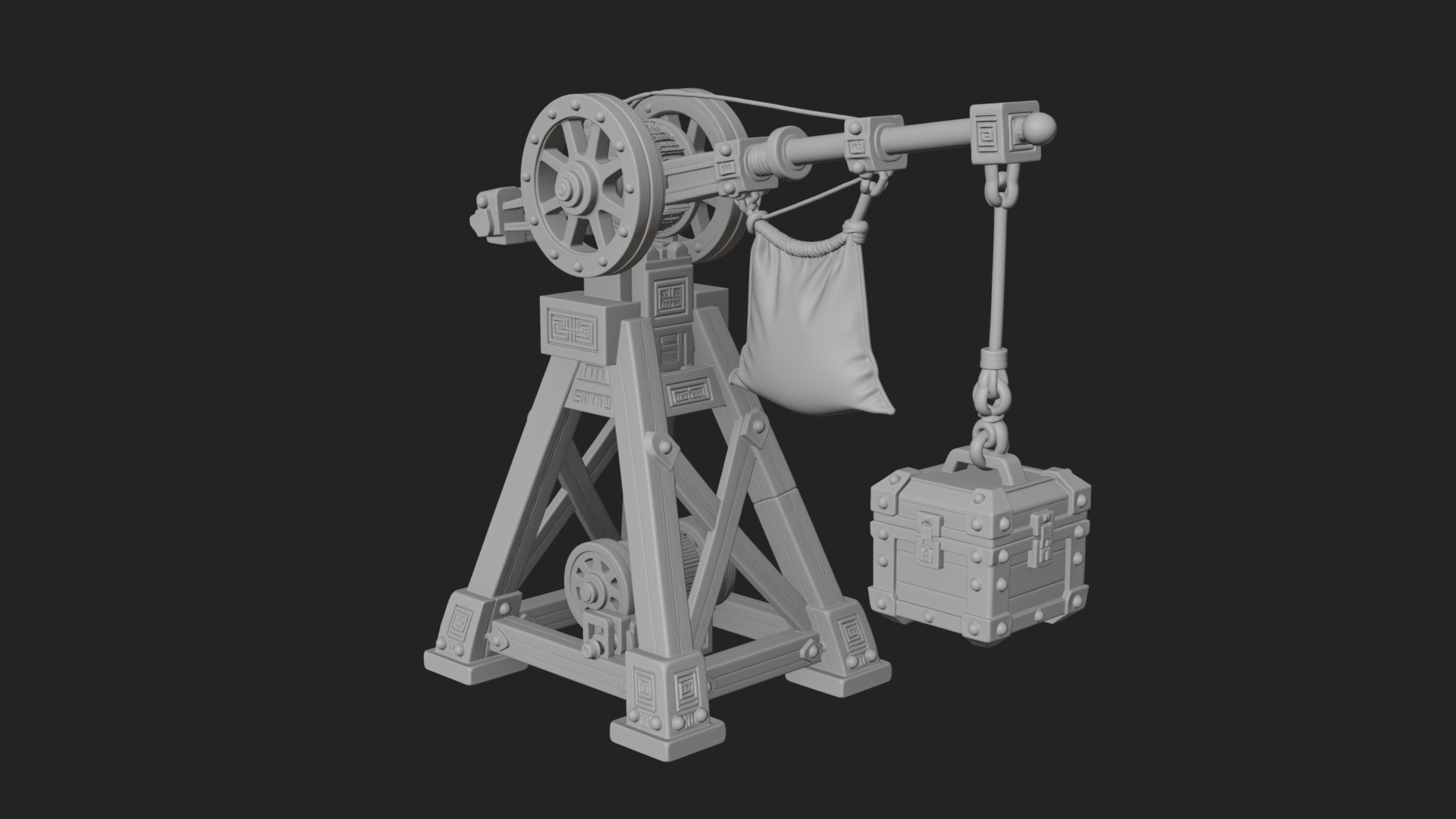Counterweight Trebuchet Model Design 3 3D Print Model 3D Model