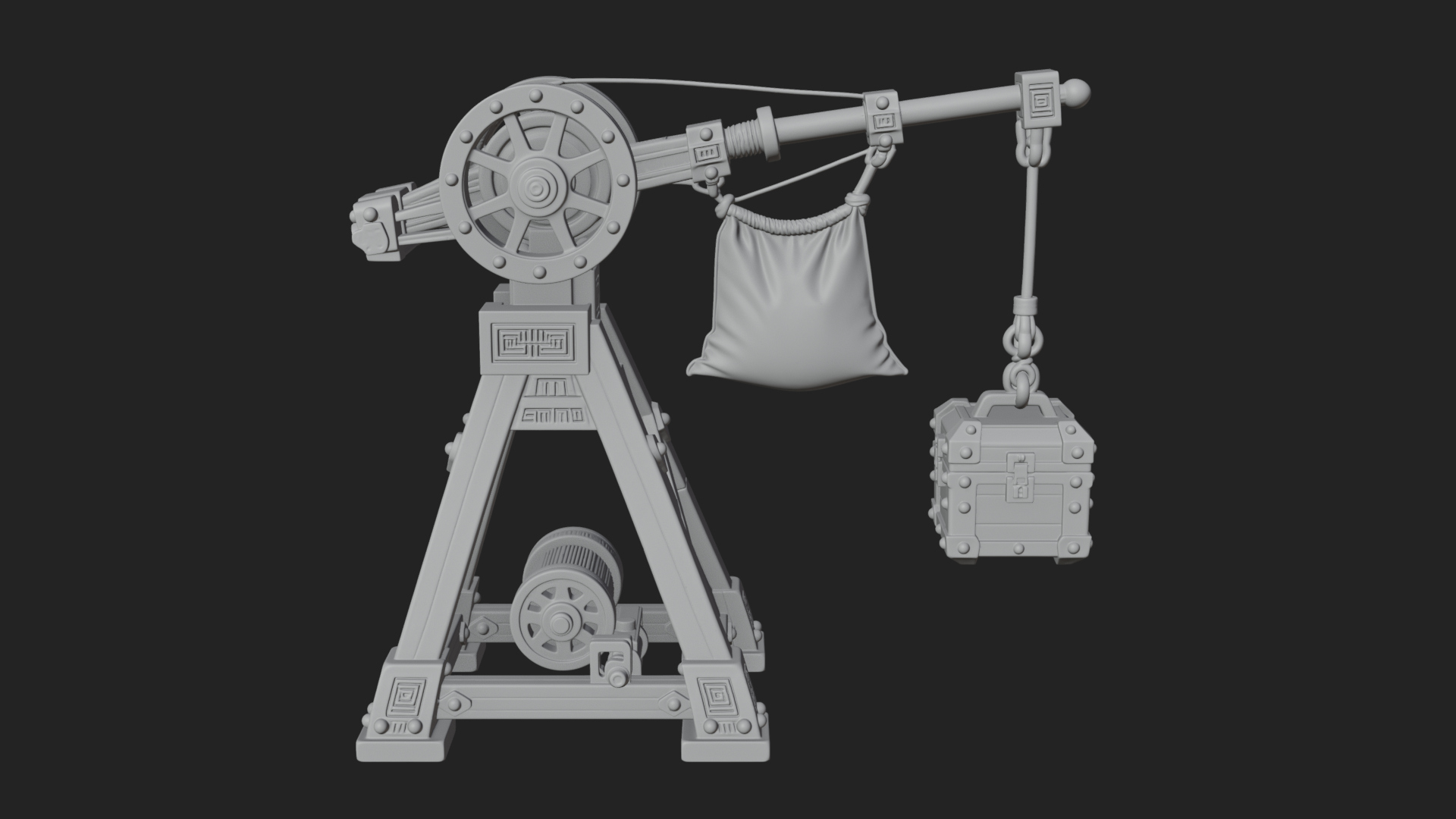 Counterweight Trebuchet Model Design 3 3D Print Model 3D Model