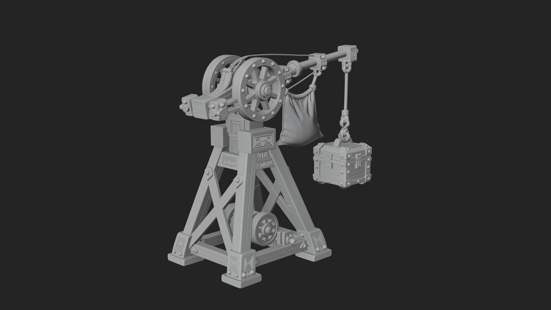 Counterweight Trebuchet Model Design 3 3D Print Model 3D Model