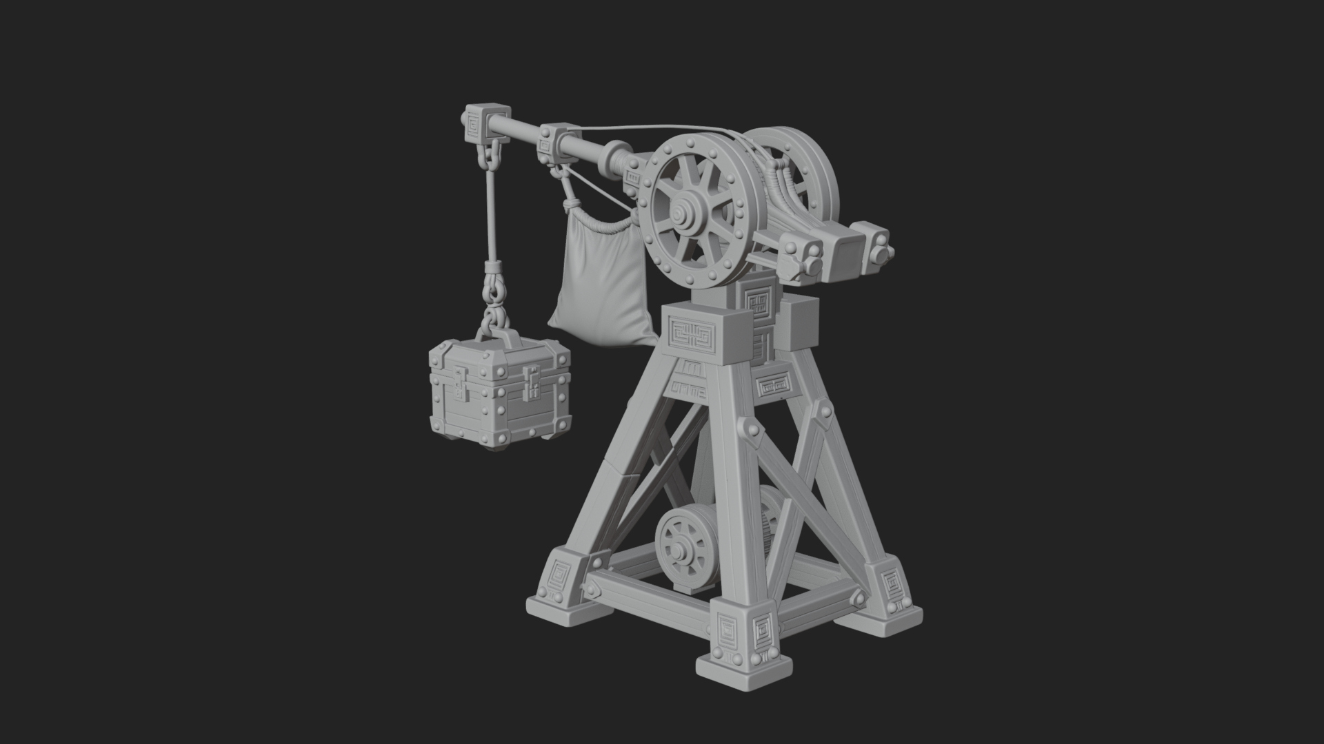 Counterweight Trebuchet Model Design 3 3D Print Model 3D Model