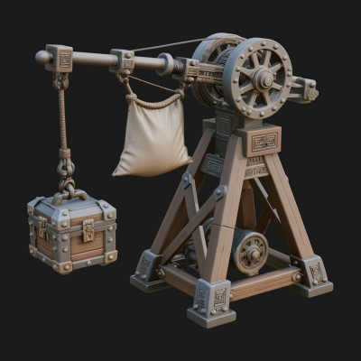 Counterweight Trebuchet Model Design 3 3D Print Model