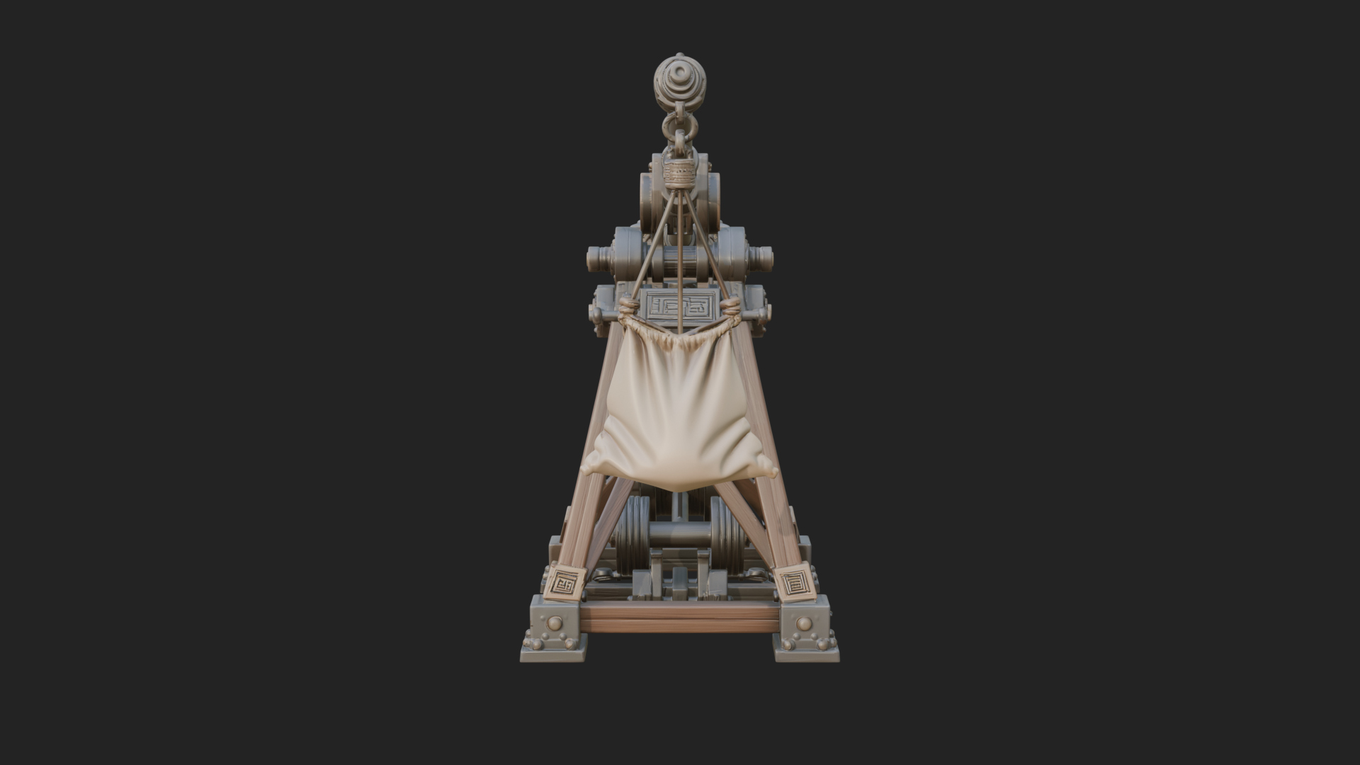 Counterweight Trebuchet Model Design 4 3D Print Model 3D Model
