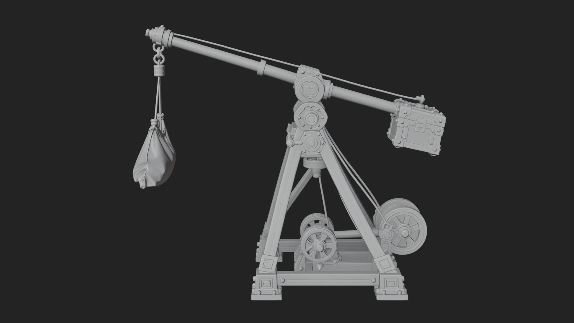 Counterweight Trebuchet Model Design 4 3D Print Model 3D Model