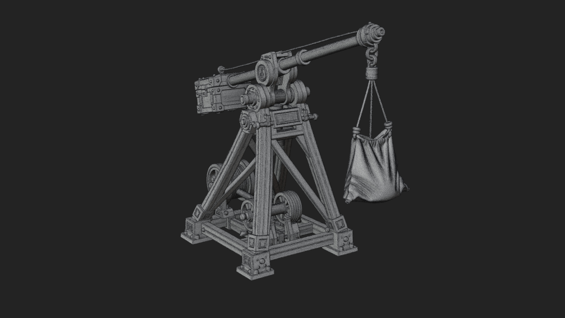 Counterweight Trebuchet Model Design 4 3D Print Model 3D Model