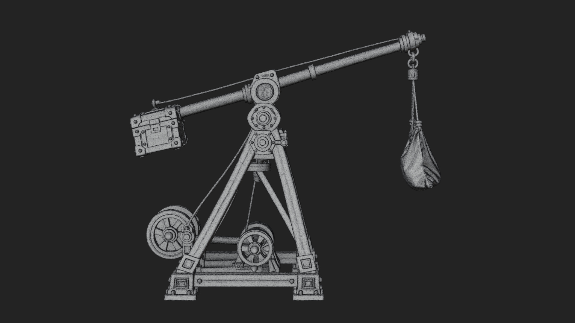 Counterweight Trebuchet Model Design 4 3D Print Model 3D Model