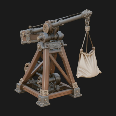 Counterweight Trebuchet Model Design 4 3D Print Model
