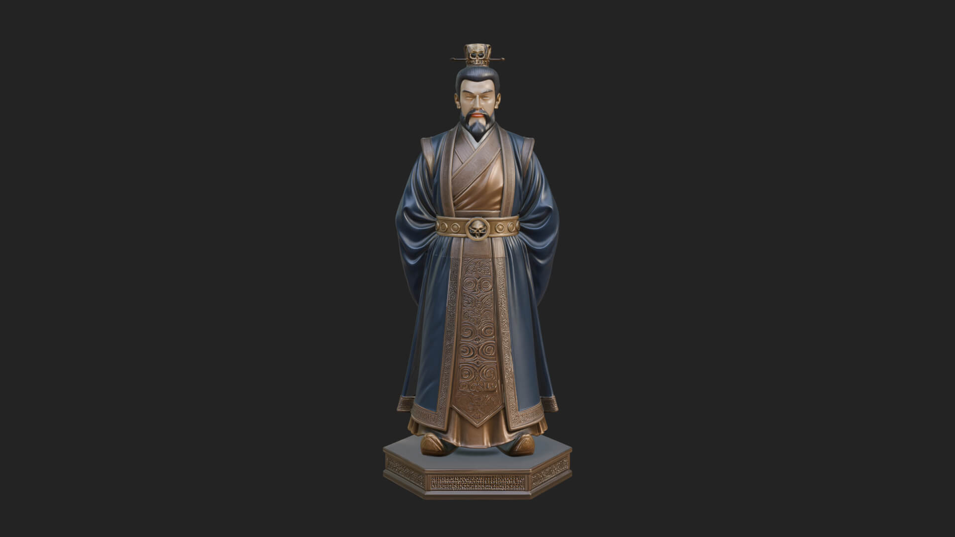 Court Official Robe Statue Design 1 3D Print Model 3D Model