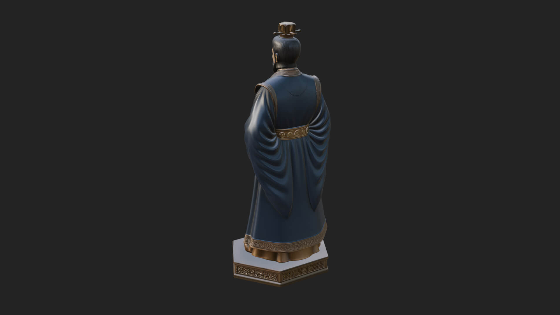 Court Official Robe Statue Design 1 3D Print Model 3D Model