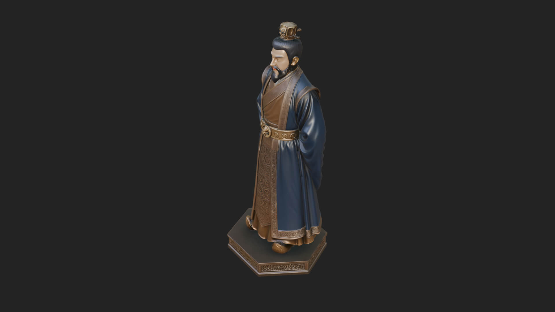 Court Official Robe Statue Design 1 3D Print Model 3D Model