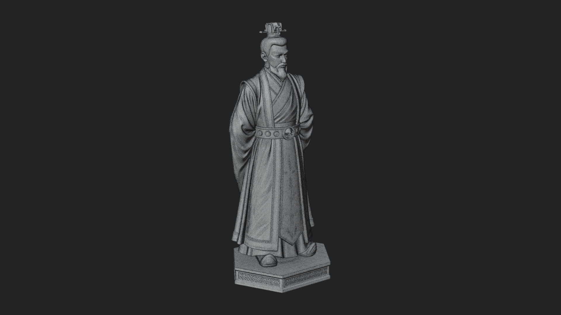 Court Official Robe Statue Design 1 3D Print Model 3D Model