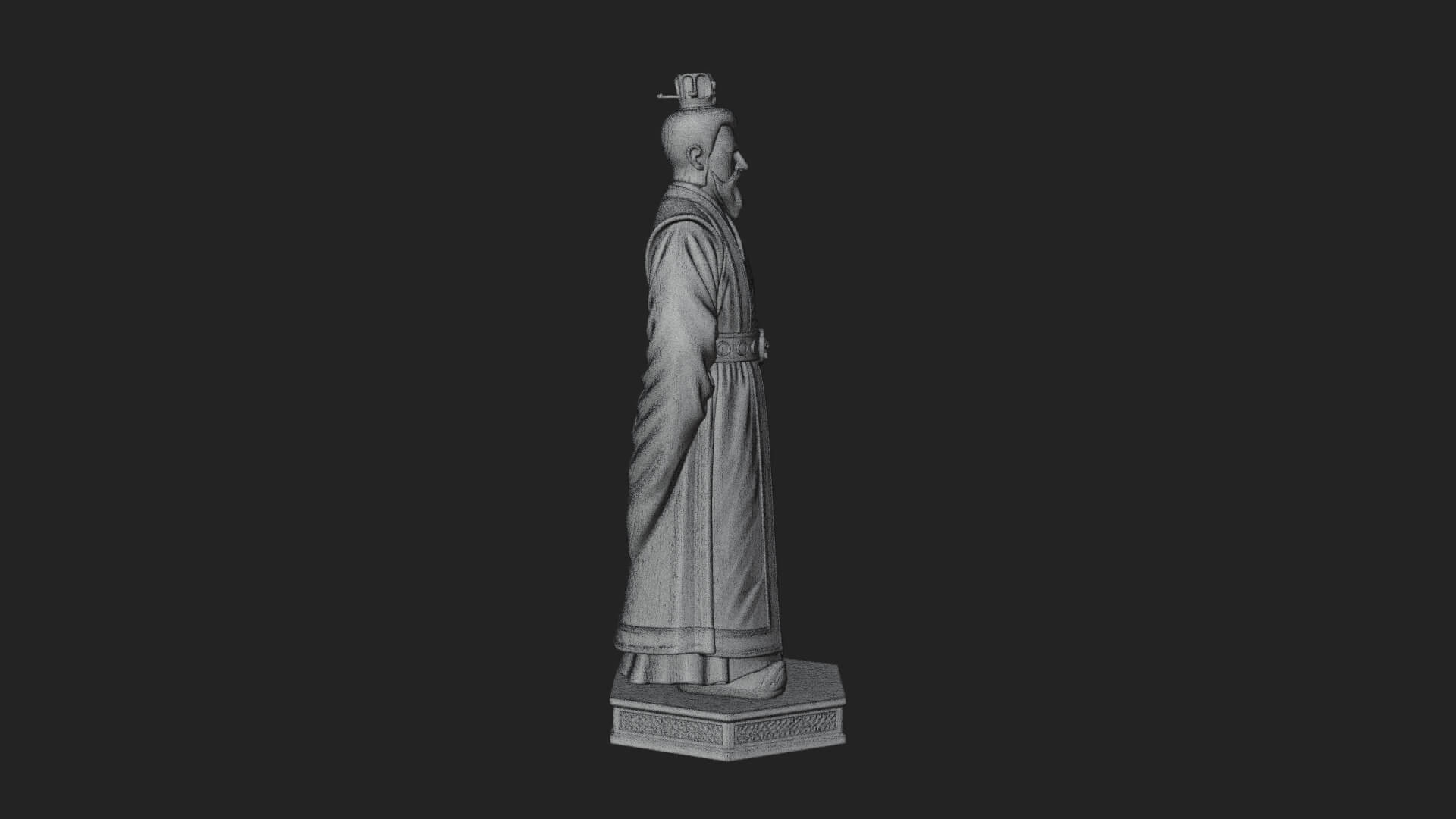 Court Official Robe Statue Design 1 3D Print Model 3D Model