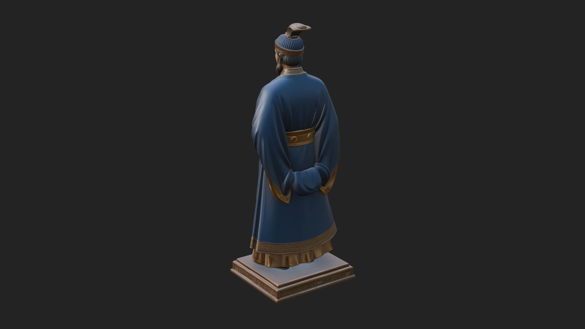 Court Official Robe Statue Design 2 3D Print Model 3D Model